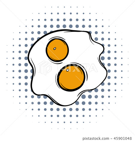 插图素材: fried eggs comics icon