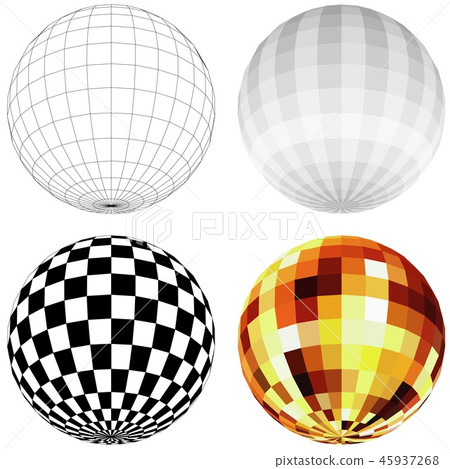 插图素材: disco ball collection