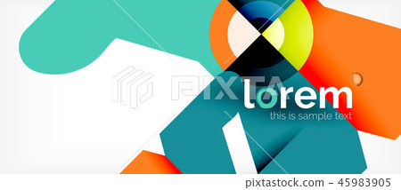 插图素材: geometric colorful shapes composition abstract back