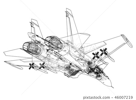 插图素材: fighter plane concept