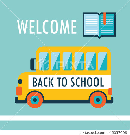 插图素材: welcome back to school flat design template 查看全部