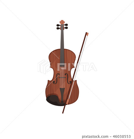 图库插图: violin musical instrument vector illustration on a