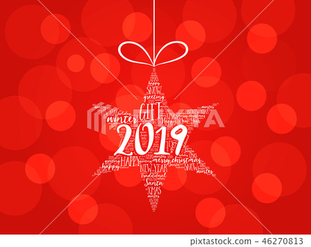 插图素材: happy new year 2019, christmas star
