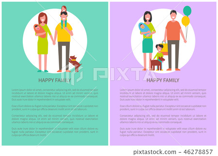 插图素材: happy family poster togetherness and love concept