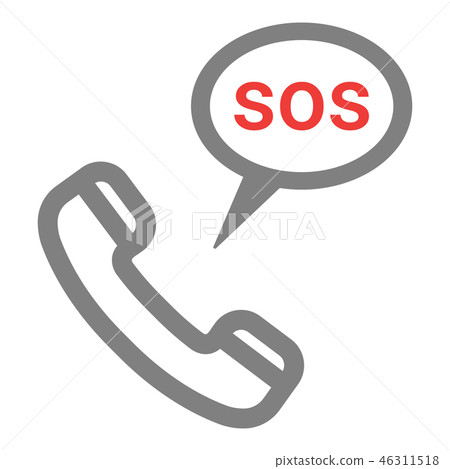 rescue services phone call illustration.