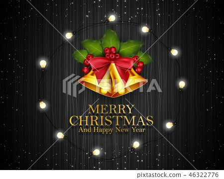 插图素材: merry christmas and happy new year card