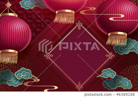 插图素材: chinese lunar new year background