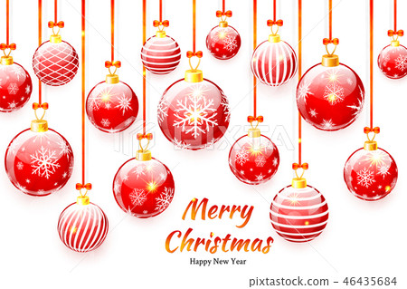 插图素材: merry christmas and happy new year background