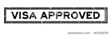 seal stamp,elephantseal 插图素材: grunge black visa approved word rubber seal stamp
