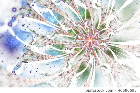 图库插图: abstract computer generated fractal flower design