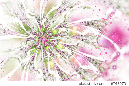 插图素材: abstract computer generated fractal flower design