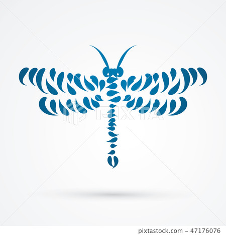 插图素材: dragonfly logo graphic vector.