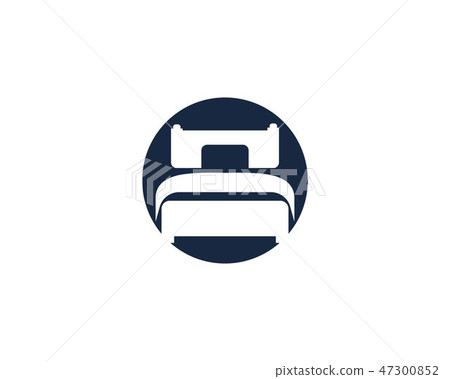 插图素材: bed logo and symbol hotel business logo vector