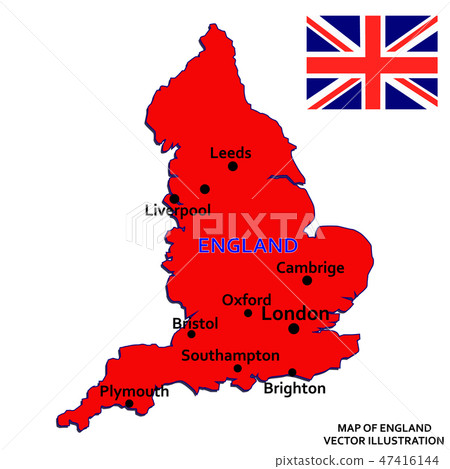 插图素材: map of england. vector.