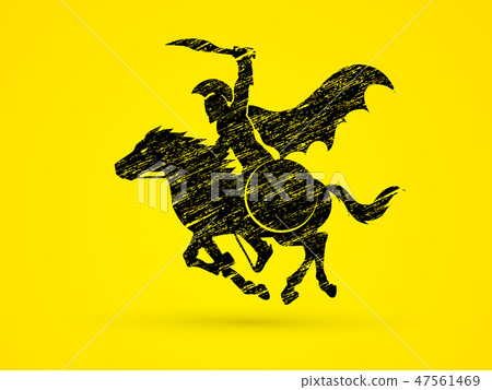 spartanwarrior,dragonwarrior 插图素材: spartan warrior riders with a sword graphic vector
