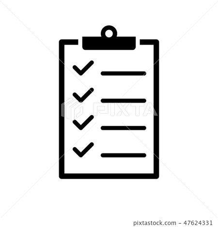插图素材: checklist vector icon isolated on white background