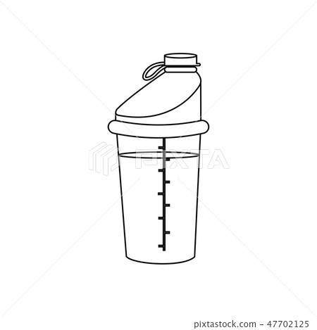 插图素材: sport shaker blender bottle outline fitness equipment
