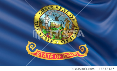 插图素材: state of idaho flag. flags of the states of usa.