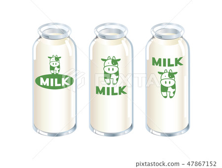 图库插图 牛奶瓶_ milk_插图绿色(黄白色)