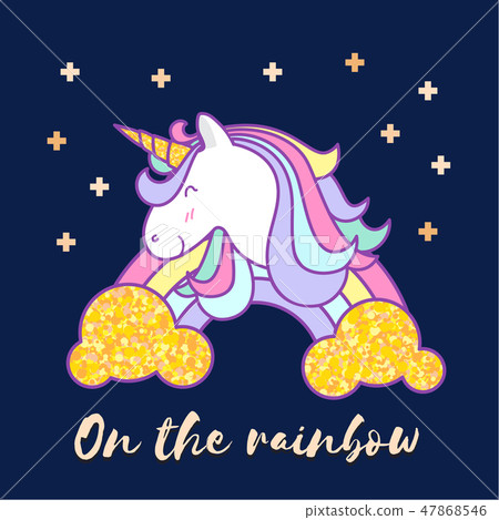 图库插图: cute unicorn cartoon character illustration design