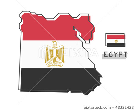 插图素材: egypt map and flag . 查看全部