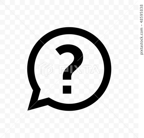 插图素材: question mark faq dialog chat bubble vector icon 查看