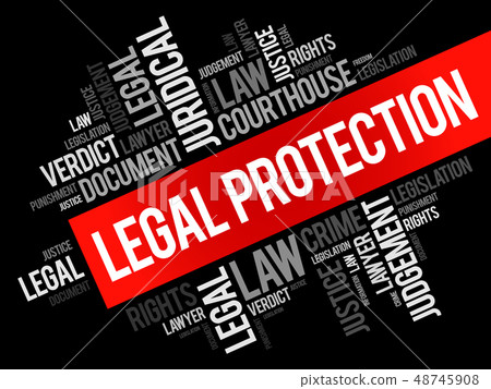 插图素材: legal protection word cloud collage