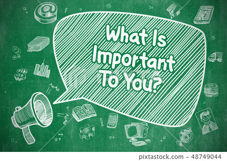 插图素材: what is important to you - business concept.