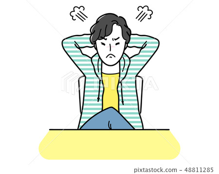插图素材: 沮丧的男孩 查看全部