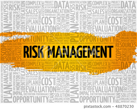 插图素材: risk management word cloud collage
