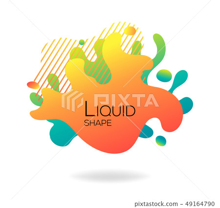 Abstract Flowing Liquid Elements Colorful Stock Illustration