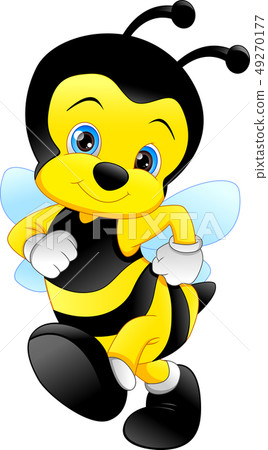 图库插图: funny bee cartoon