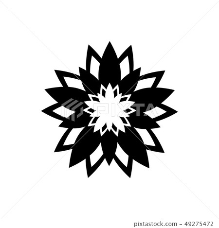 插图素材: flower icon isolated on white background 查看全部