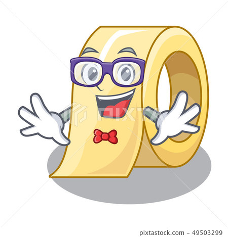 插图素材: geek masking tape above the cartoon table