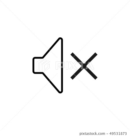 插图素材: mute speaker icon graphic design template vector 查看