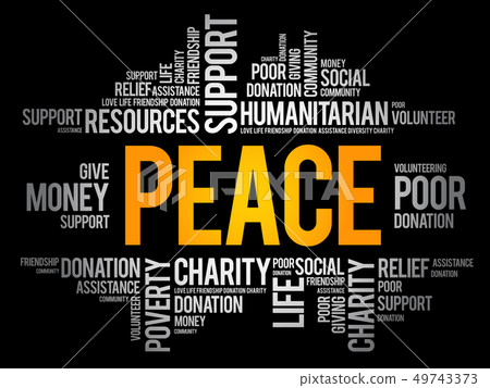 Peace Word Cloud Collage Stock Illustration Pixta