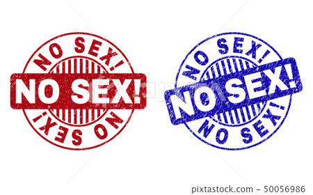 Grunge No Sex Exclamation Scratched Round Stamp Stock Illustration