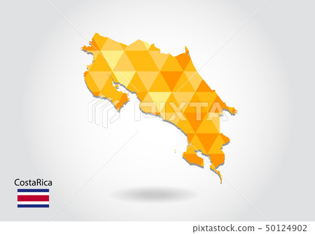 Geometric Polygonal Style Vector Map Stock Illustration 50124902