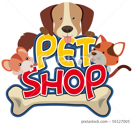 插图素材 pet shop sticker with cute pet 查看全部
