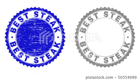 Grunge Best Steak Scratched Watermarks Stock Illustration