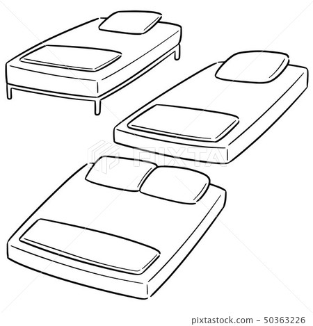 图库插图 vector set of bed