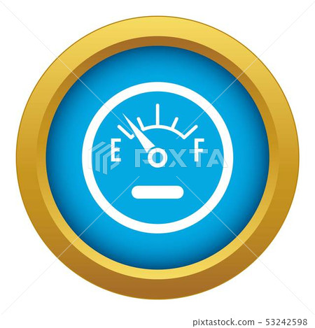 插图素材: fuel sensor icon blue vector isolated