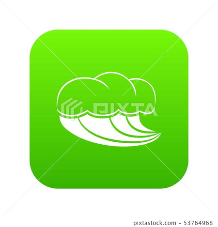 Sea Wave With Foam Icon Simple Style Stock Illustration