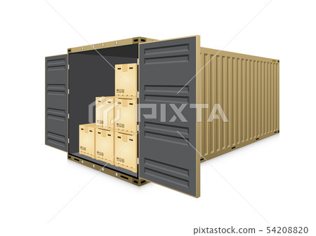 插图素材: cargo container vector 查看全部