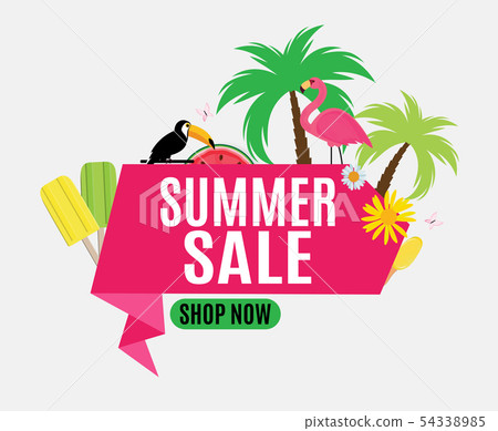 插图素材 abstract summer sale background.