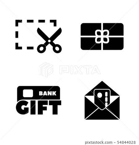 gift cards, coupon. simple related vector icons 54844028