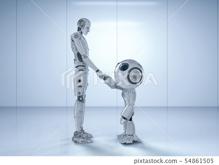 插图素材: robot hand shake 查看全部