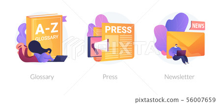 Website Media Elements Vector Concept Metaphors Stock Illustration