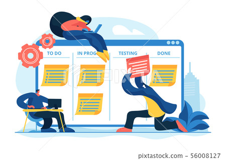 Task Management Concept Vector Illustration Stock Illustration