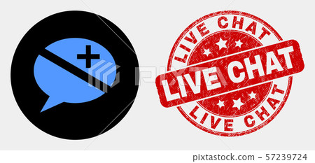 插图素材: vector discussion messages icon and scratched live